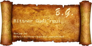 Bittner Györgyi névjegykártya